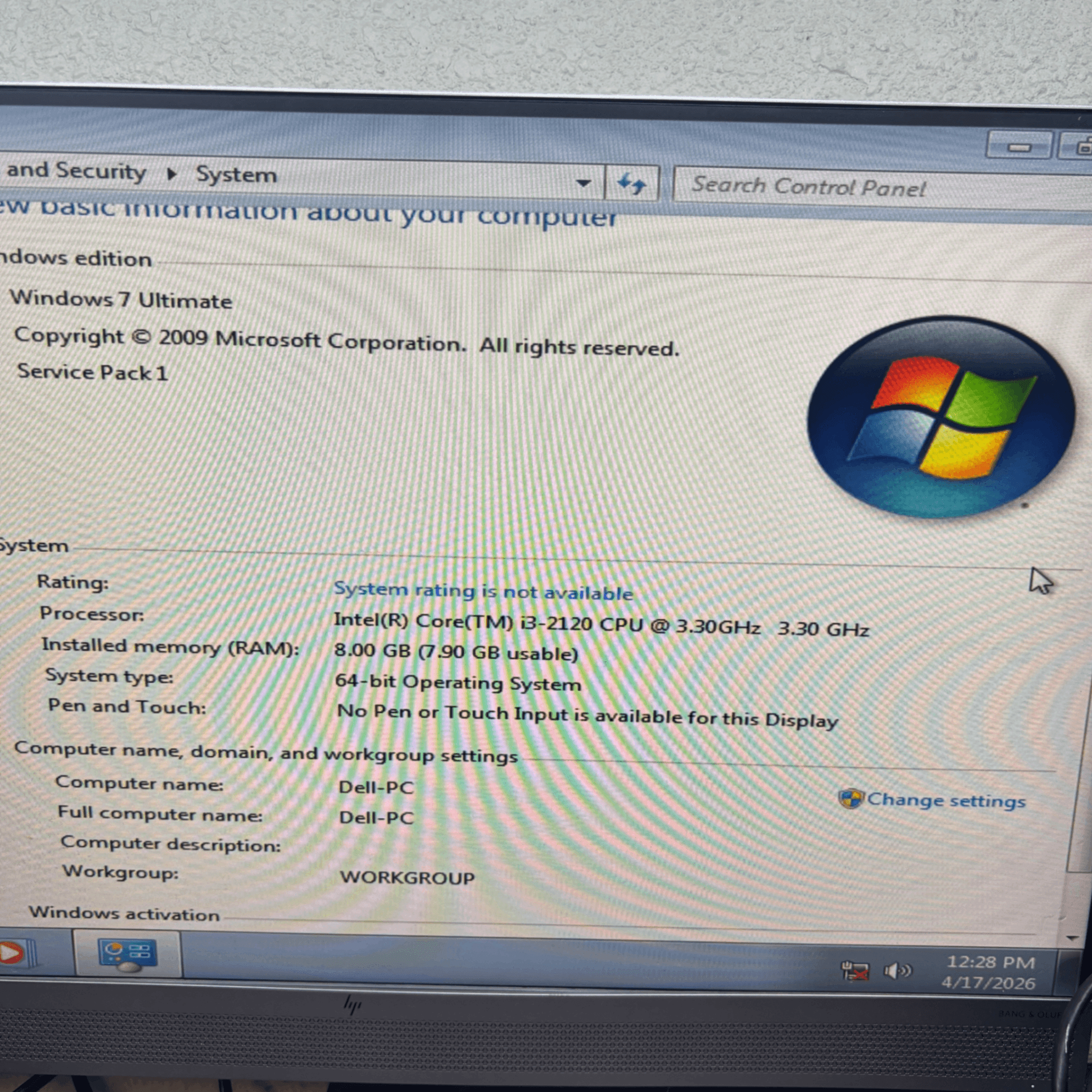 Dell Optiplex 390 i3 - 2120 3.30Ghz 8Gb Ram 250Gb HDD Windows 7 Ultimate - Thumbnail 2