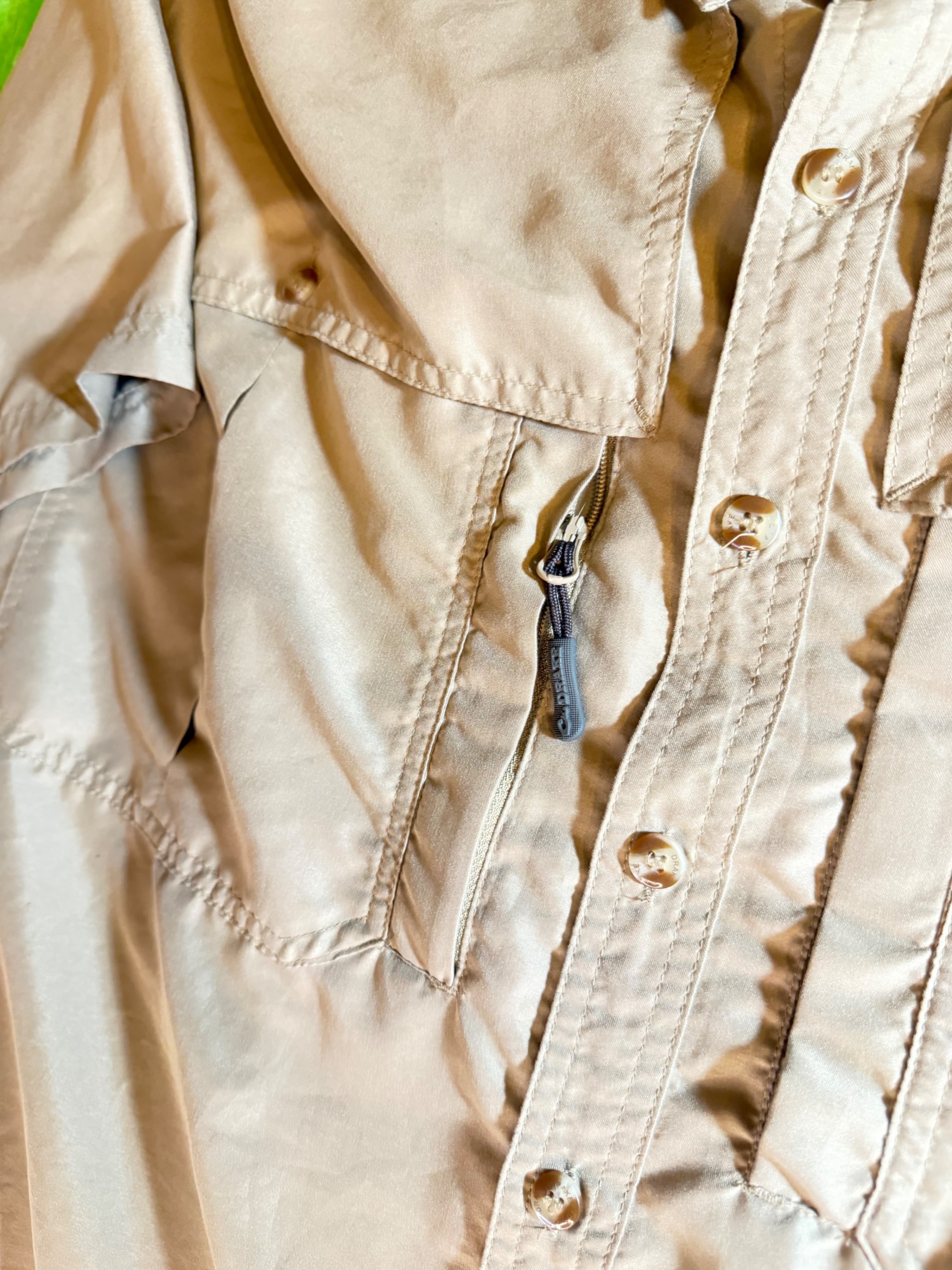 TITLE Drake Waterfowl Mens 3XL Vented Fishing Shirt Tan Louisiana Duck SS - Thumbnail 6