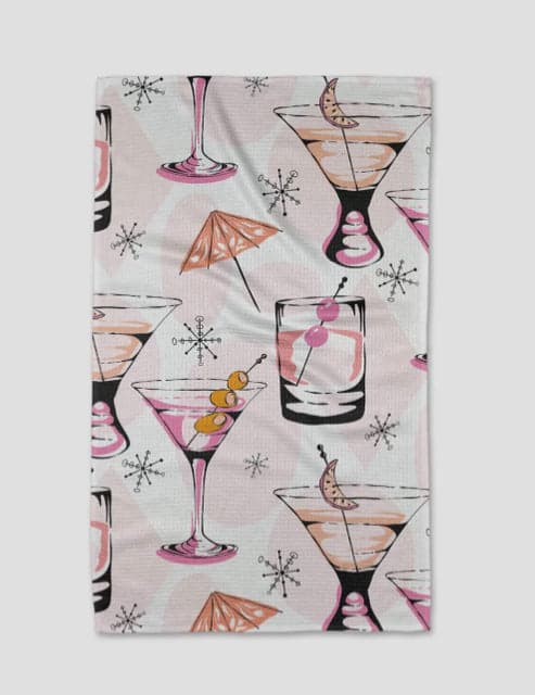*NEW* Geometry Cocktail Hour Tea Towel - Image 1