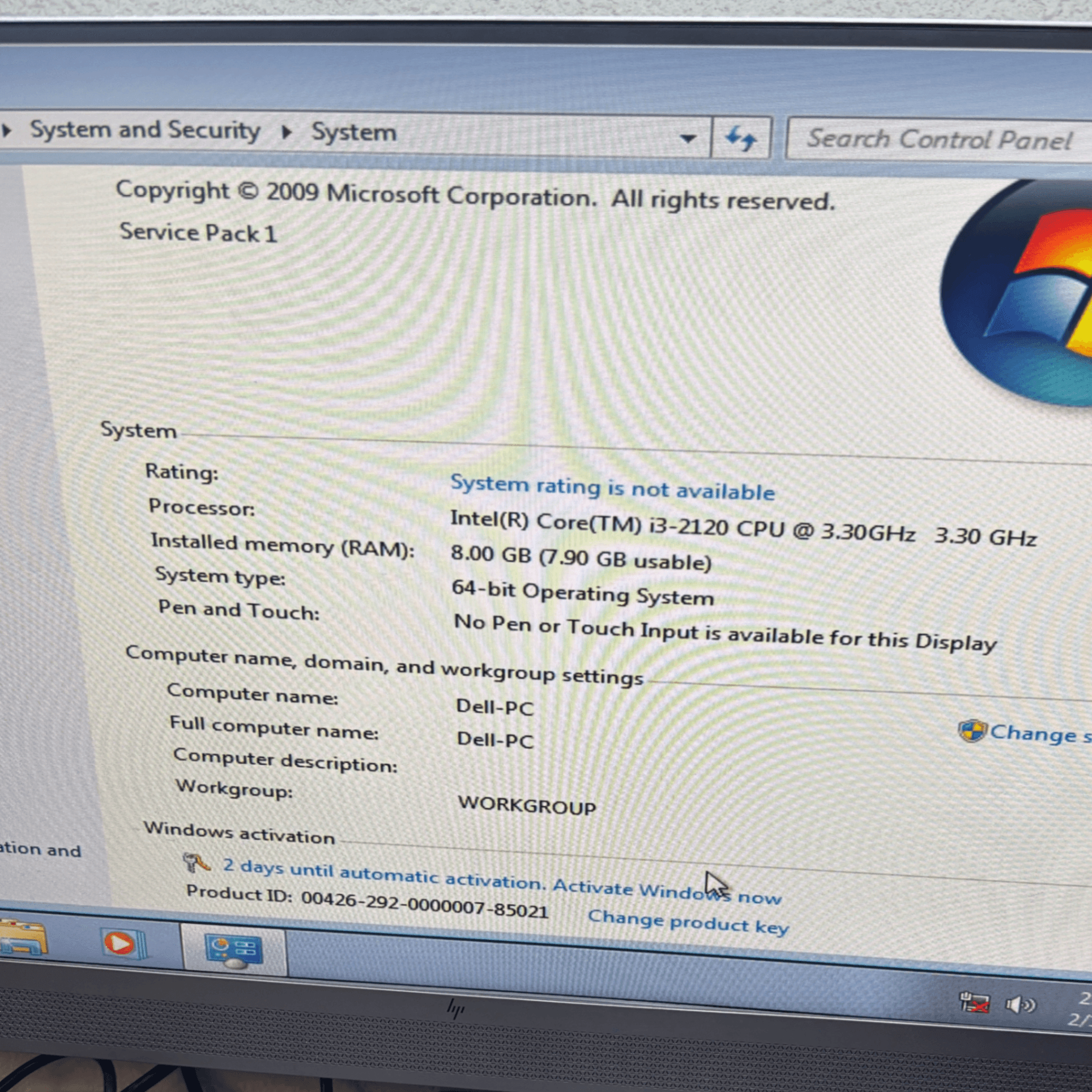 Dell Optiplex 390 i3 - 2120 3.30Ghz 8Gb Ram 160Gb HDD Windows 7 Ultimate - Thumbnail 2