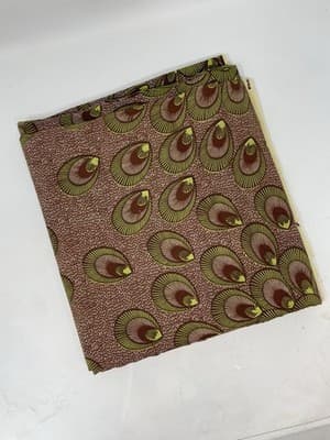 6 Yards of Guaranteed Block Wax First Wax Fabric Print Cotton - Image 1