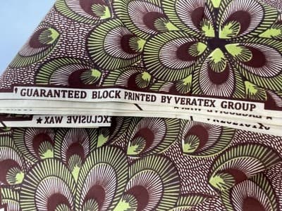 6 Yards of Guaranteed Block Wax First Wax Fabric Print Cotton - Thumbnail 4