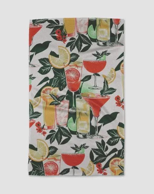 *NEW* Geometry Summer Refreshments Kitchen Tea Towel - Image 1
