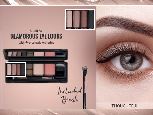 Profusion Face Pro Makeup Case Night 4 Eyeshadow 2 Brow Cream Highlighter Bronze - Thumbnail 2