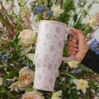 Traveler - 40 oz Water Bottle with Handle & Flip Straw - Fits in Cup Holder - Thumbnail 2