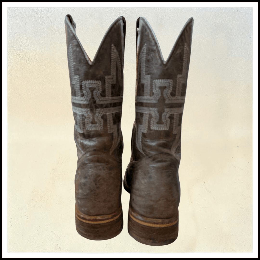 Tin Haul "Toastin' a Gnarly Shark" Tooth Cowboy Boots Men's Size 9.5 - Thumbnail 5