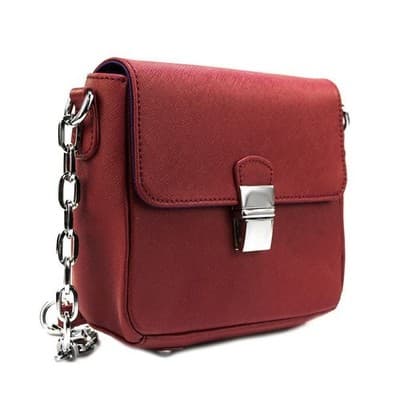 Tiny Leather Handbag -Cabernet - Thumbnail 2