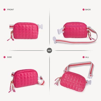 Puffer Bag Quilted Belt Bag Small Puffy Fanny Pack For Woman Running Traveling H - Thumbnail 2
