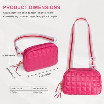 Puffer Bag Quilted Belt Bag Small Puffy Fanny Pack For Woman Running Traveling H - Thumbnail 3