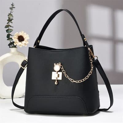 Classy Bucket Bag - Women Pu Leather Shoulder Women Bag Handbag Stylish Women Sl