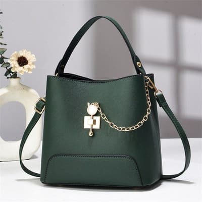 Classy Bucket Bag - Women Pu Leather Shoulder Women Bag Handbag Stylish Women Sl - Thumbnail 4