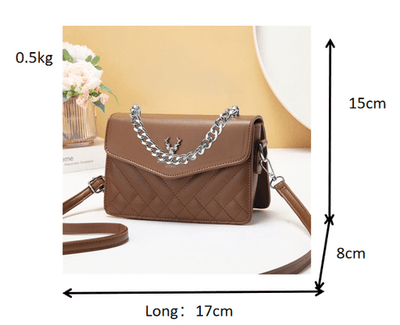 Soft Blush Quilted Mini Bag - Retro Style Casual Handbag Waterproof Minimalist S - Thumbnail 3