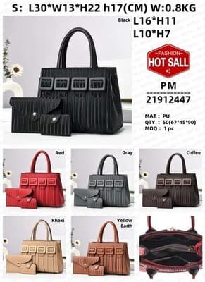 Three-Piece Sets Large Capacity Tote Woman Handbag - Thumbnail 3