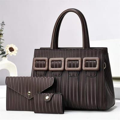 Three-Piece Sets Large Capacity Tote Woman Handbag - Thumbnail 4