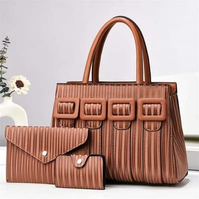 Three-Piece Sets Large Capacity Tote Woman Handbag - Thumbnail 5