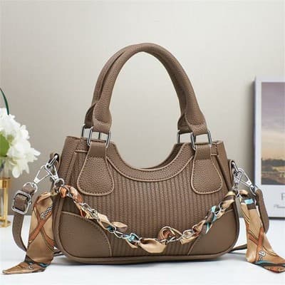 Elegant Braided Chain Handbag - Luxury Handmade Women's Crossbody Bag High-End S - Thumbnail 5