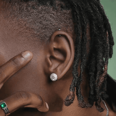 1 Pair Hip Hop Wedding Zircon Stud Earrings,Sparkling,Unisex,Daily Accessories - Thumbnail 7