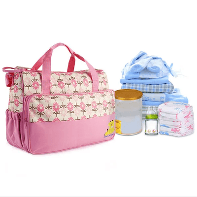 5PCS Baby Nappy Diaper Bags Set Mummy Diaper Shoulder Bags W Nappy Changing Pad - Thumbnail 6
