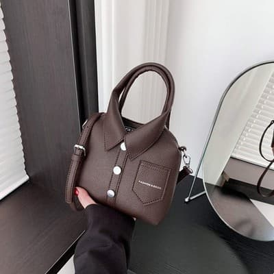 Contrast Color Casual Messenger Bag - Thumbnail 3