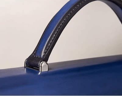 Vintage Cowhide Leather Briefcase - Thumbnail 5