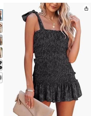 European And American Fold Ruffled Tied Dress - Thumbnail 7