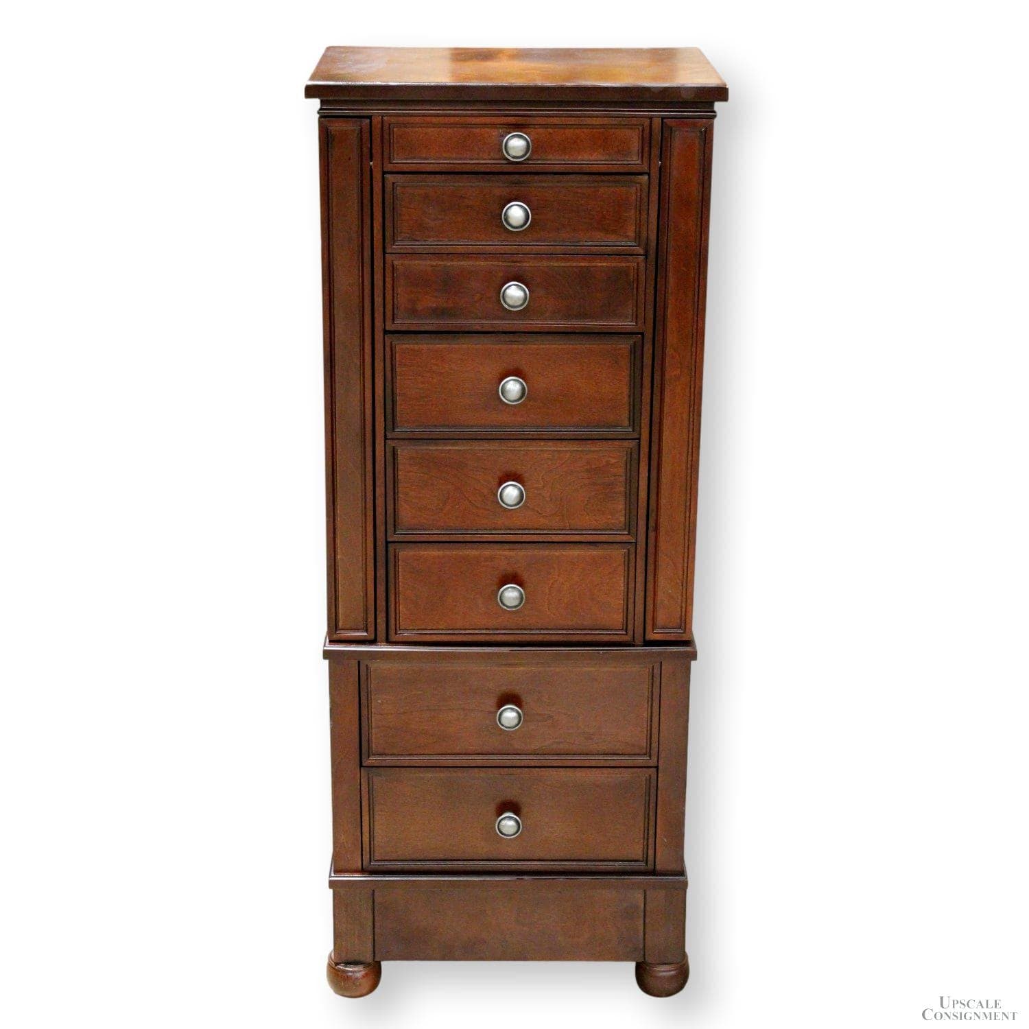 Mahogany Finish Jewelry Armoire - Mahogany Finish - Image 1
