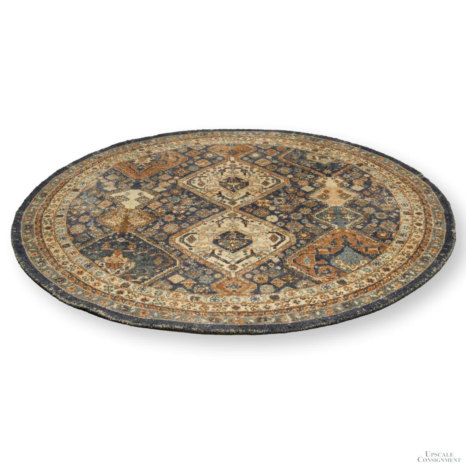 Pottery Barn 6' Round 'Mahalia' Wool Area Rug - Image 1