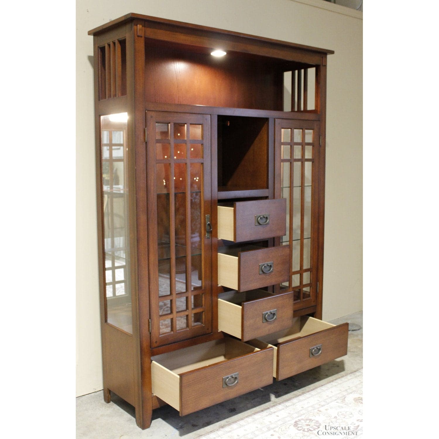 Mission Style China Cabinet - Thumbnail 3