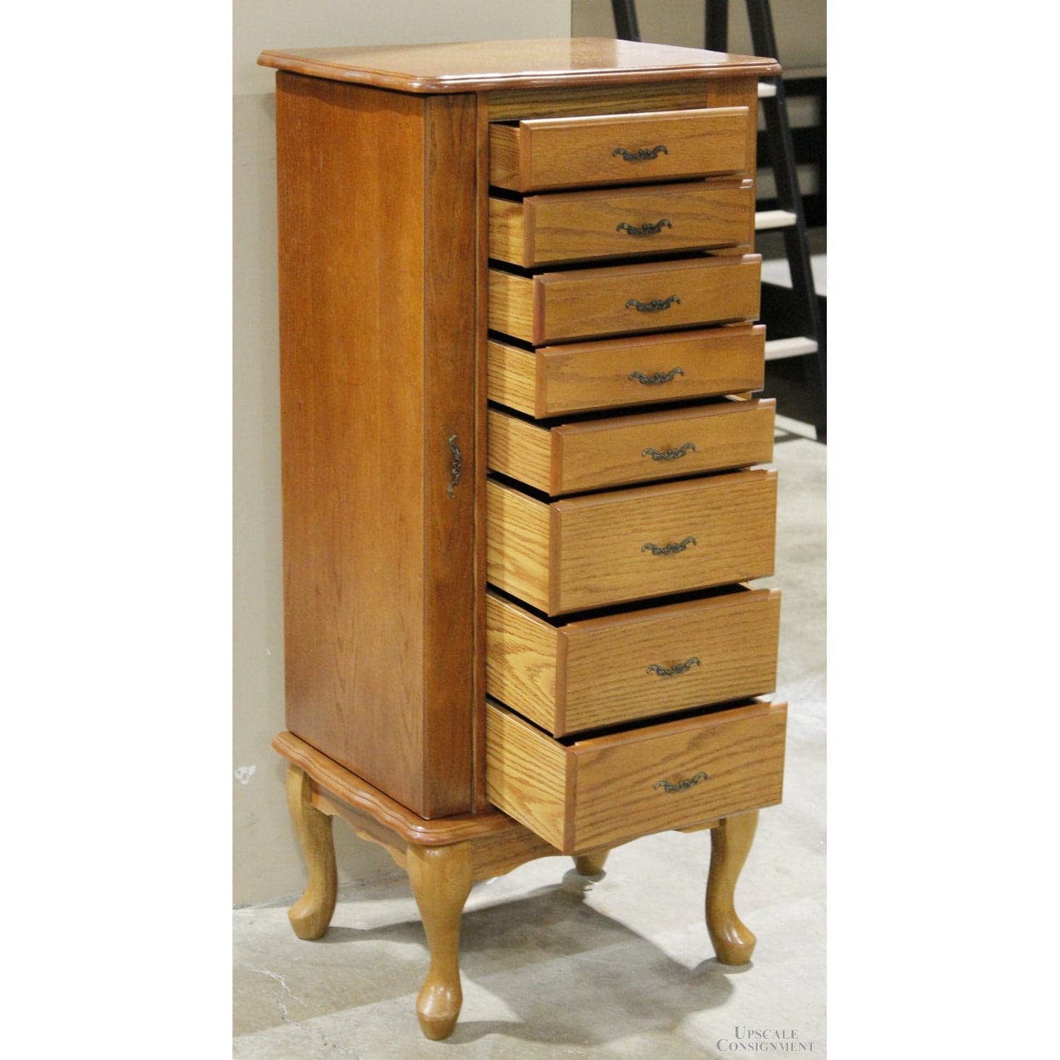 Powell Oak Jewelry Armoire - Thumbnail 3