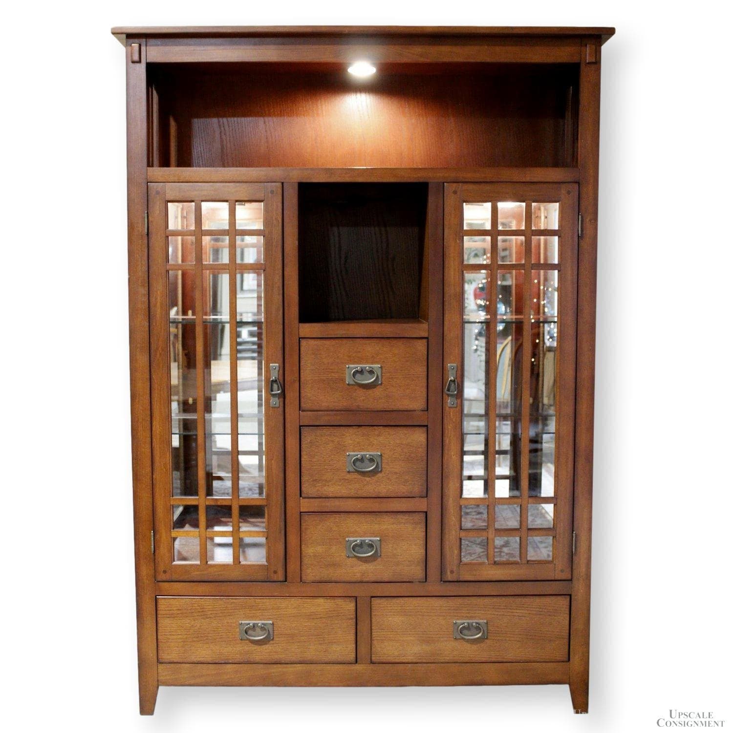 Mission Style China Cabinet - Image 1