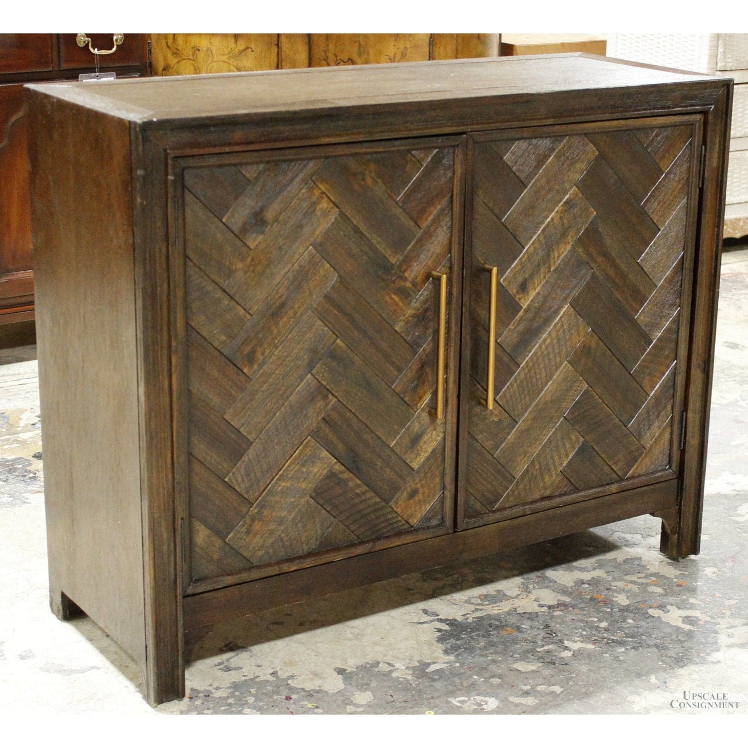Rustic Wood 2-Door Cabinet - Thumbnail 3