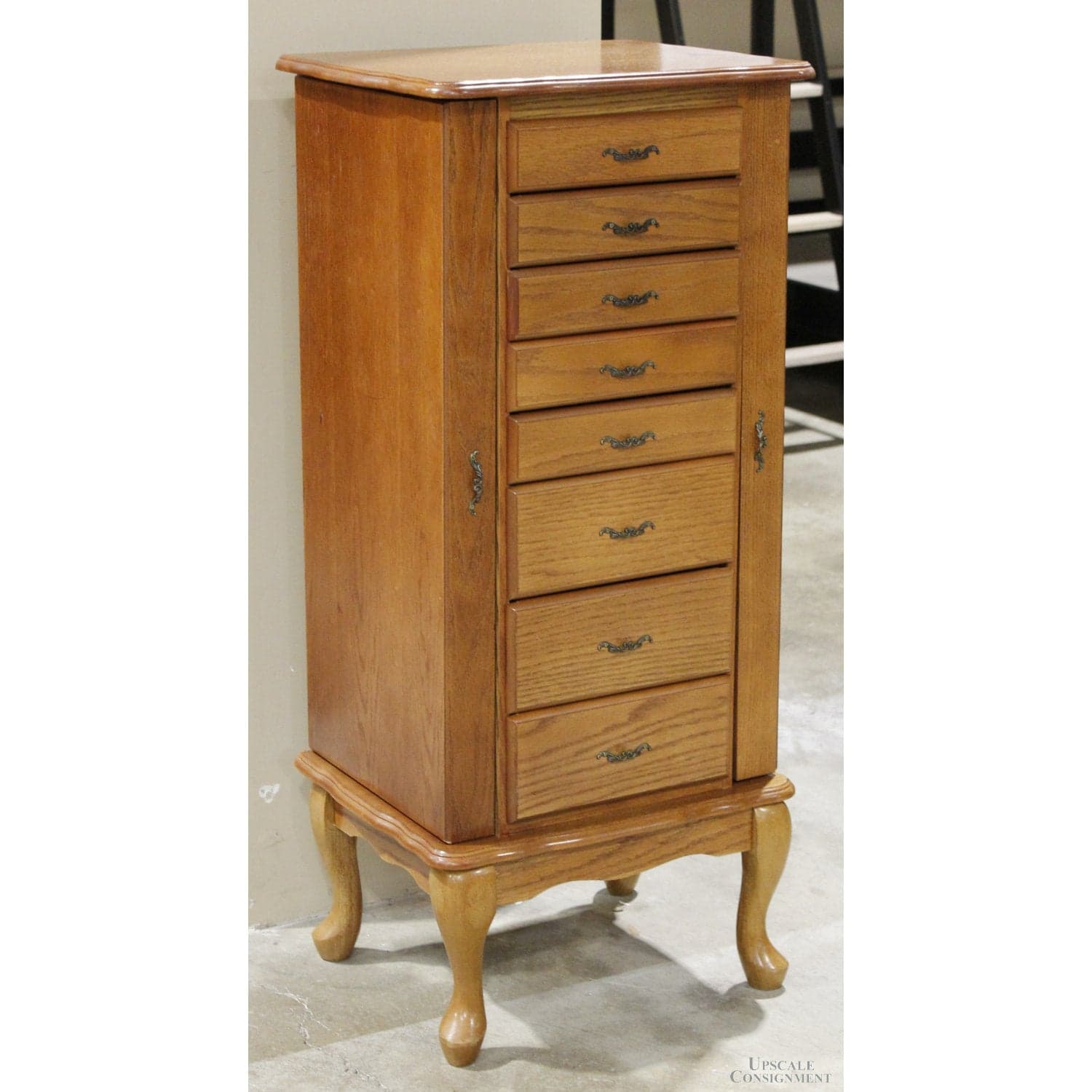 Powell Oak Jewelry Armoire - Thumbnail 4