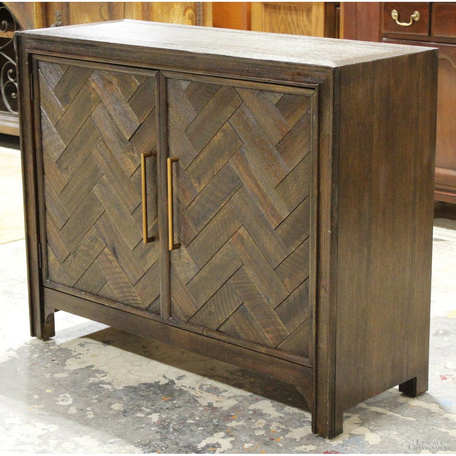 Rustic Wood 2-Door Cabinet - Thumbnail 4