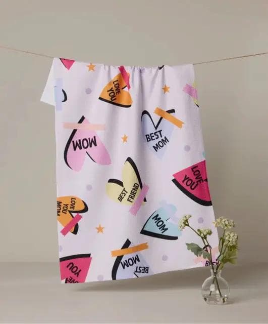 *NEW* Geometry Notes To Mom Tea Towel - Image 1