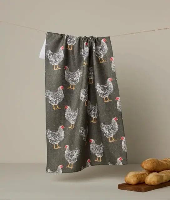 *NEW* Geometry Hen House Tea Towel - Image 1