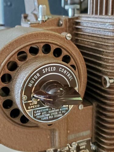 Vintage DeJUR 8mm Home Movie Projector Model 85 w/ Original Case 1950s. Bundle - Thumbnail 6