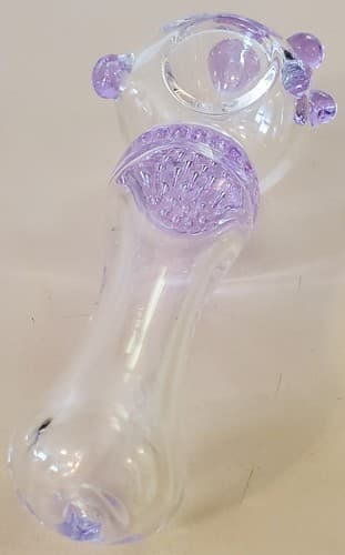 PURPLE XL Honeycomb Glass Tobacco Pipe 5.5" Ltd Deluxe Collectible 5 colors ava - Thumbnail 5