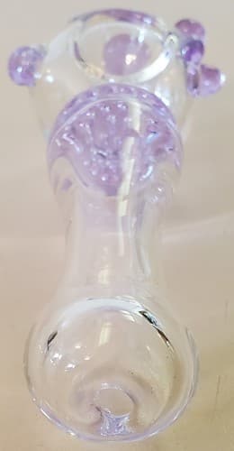 PURPLE XL Honeycomb Glass Tobacco Pipe 5.5" Ltd Deluxe Collectible 5 colors ava - Thumbnail 4