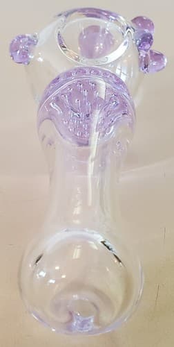 PURPLE XL Honeycomb Glass Tobacco Pipe 5.5" Ltd Deluxe Collectible 5 colors ava - Thumbnail 3