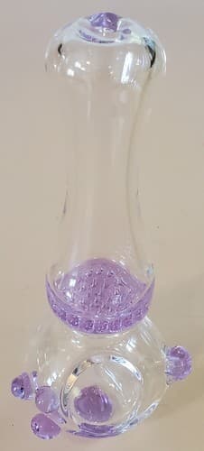 PURPLE XL Honeycomb Glass Tobacco Pipe 5.5" Ltd Deluxe Collectible 5 colors ava - Thumbnail 8