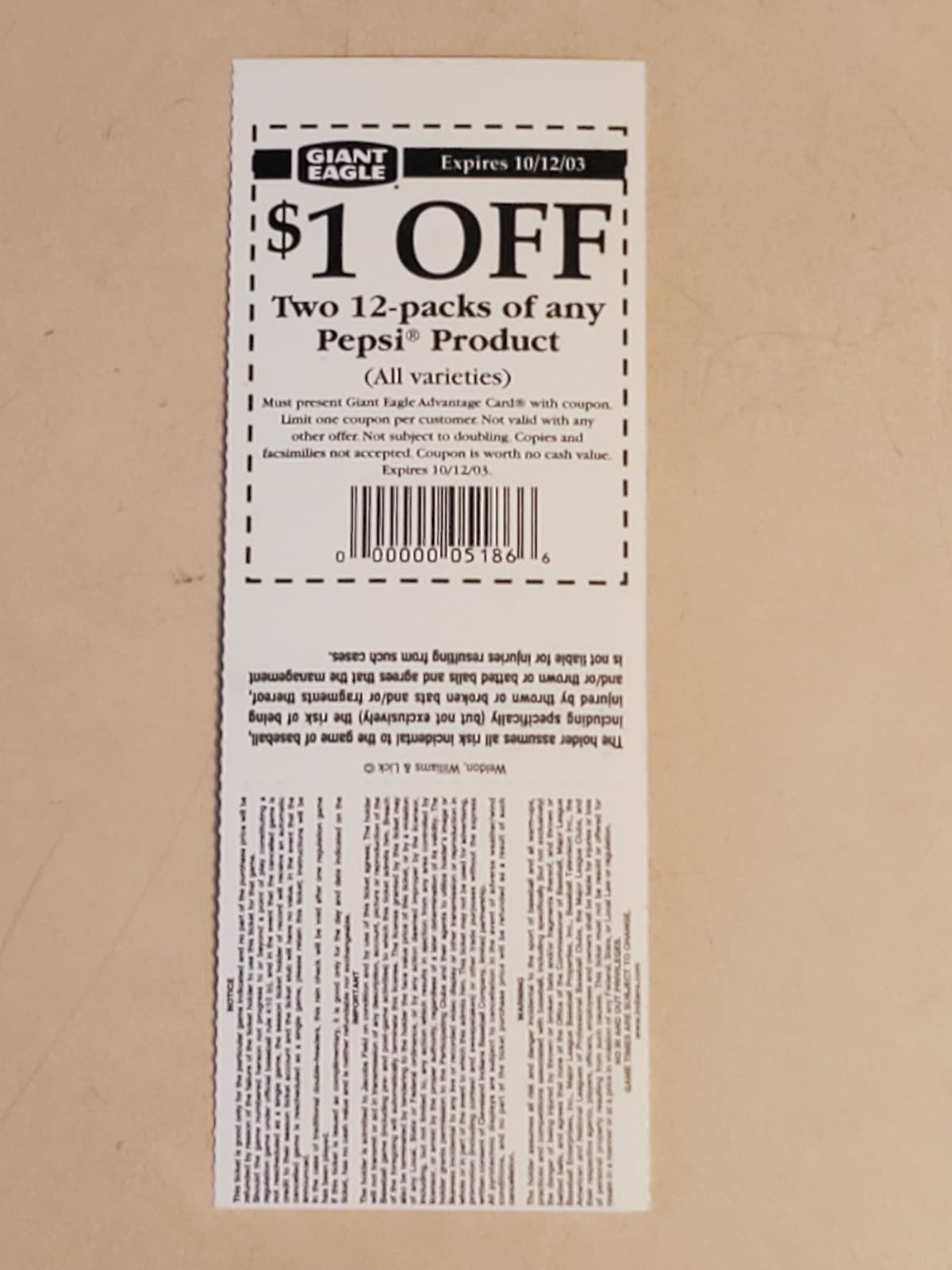 2003 MLB Cleveland Indians Ticket Stub APR 10 2003 v Chicago White Sox (2-7L) - Thumbnail 2