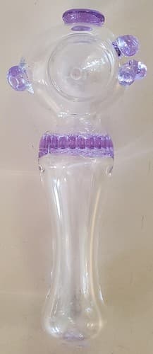 PURPLE XL Honeycomb Glass Tobacco Pipe 5.5" Ltd Deluxe Collectible 5 colors ava - Thumbnail 9