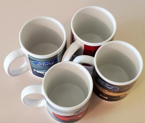 Ford Mustang 4 coffee mug cup set. 3 different car model cups and a logo cup. - Thumbnail 8