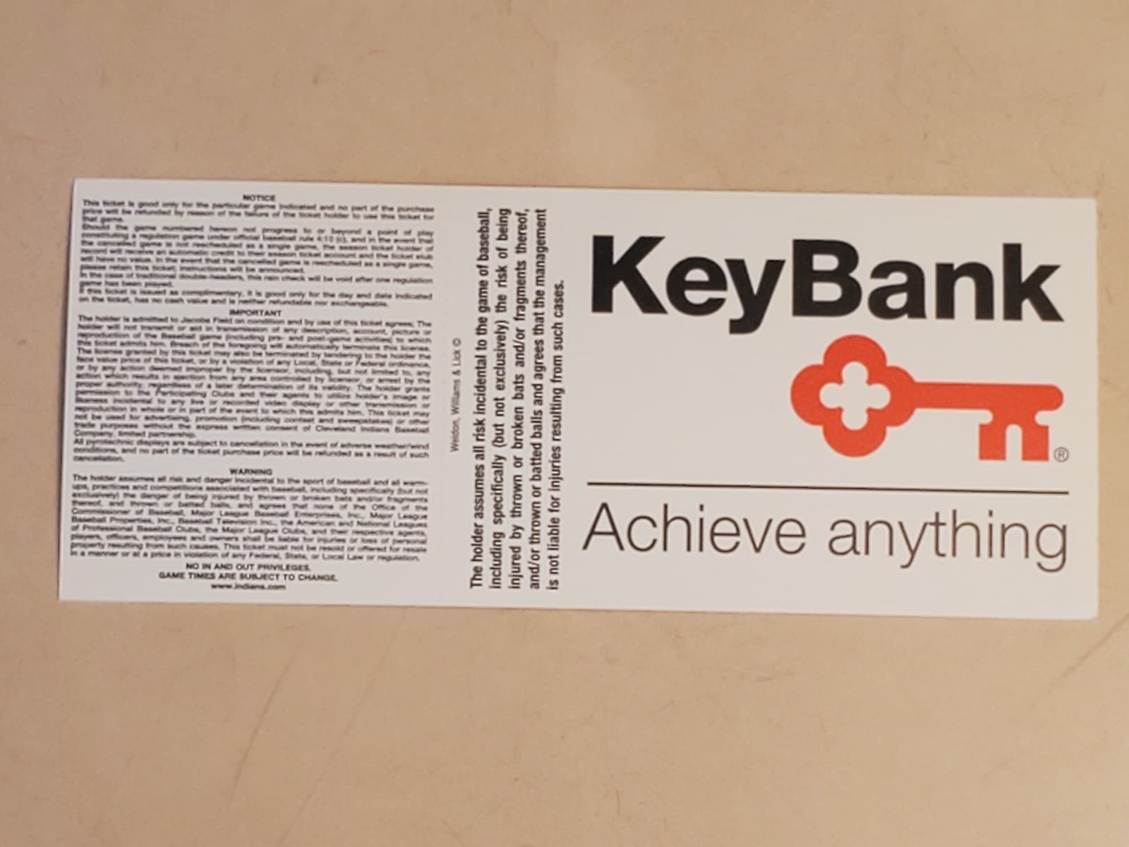 2003 MLB Cleveland Indians Ticket Stub JUL 27 2003 v Minnesota Twins (3-2W) SUIT - Thumbnail 2