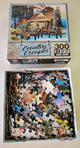 Puzzle - MasterPieces Country Escapes, 300 EZ grip lg pcs. "Grandpa's Cabin" - Thumbnail 5