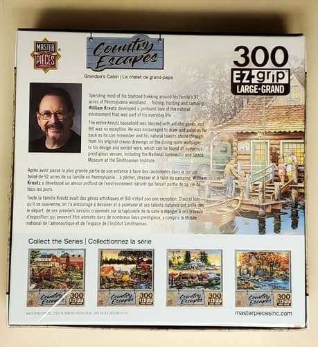 Puzzle - MasterPieces Country Escapes, 300 EZ grip lg pcs. "Grandpa's Cabin" - Thumbnail 2