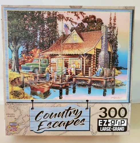 Puzzle - MasterPieces Country Escapes, 300 EZ grip lg pcs. "Grandpa's Cabin" - Image 1