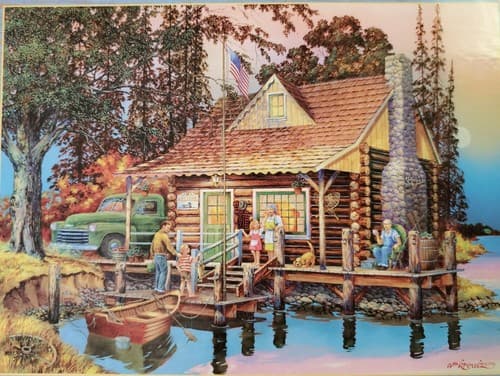 Puzzle - MasterPieces Country Escapes, 300 EZ grip lg pcs. "Grandpa's Cabin" - Thumbnail 3