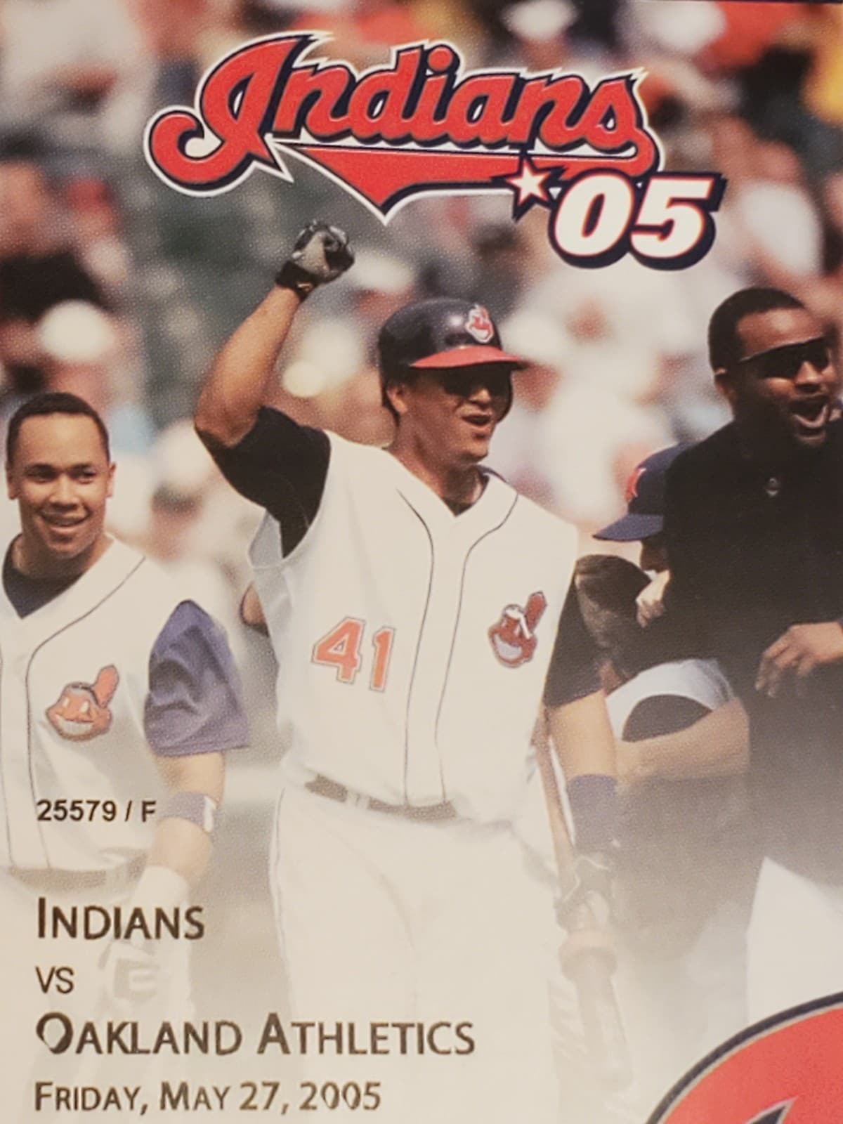 2005 MLB Cleveland Indians Ticket Stub MAY 27 2005 v Oakland A's (4-1W) SUITE D1 - Thumbnail 4