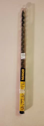 Irwin Industrial Tools 1/2-Inch by 17-Inch Steel Auger Bit (#47408). - Image 1